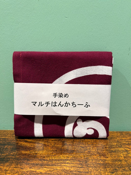 手染め　マルチはんかちーふ　レッド／有限会社B.I.通商